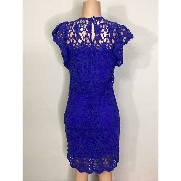 New. VELVET blue Lace-Guipure Dress. Small. Retails $179 Neimans - Picture 7 of 13